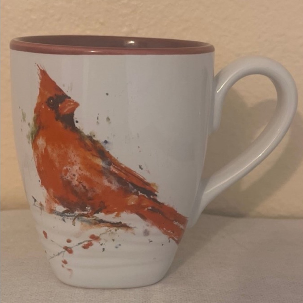 Cardinal Design White and Red Mug